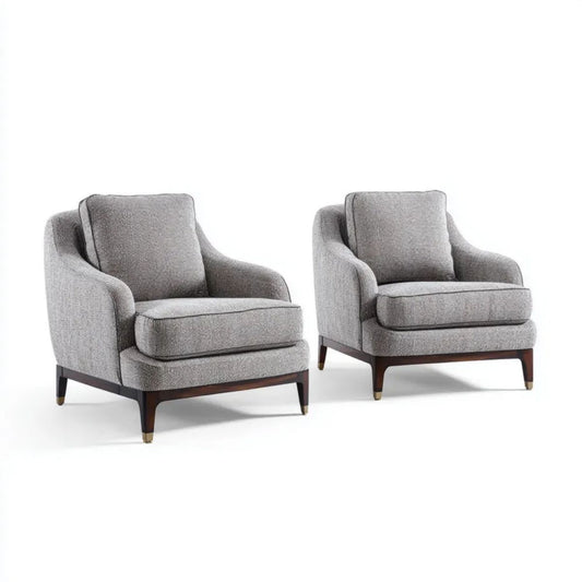 Fotel, Zestaw 2 foteli z litego drewna z litego drewna, 80 x 85 x 90 cm