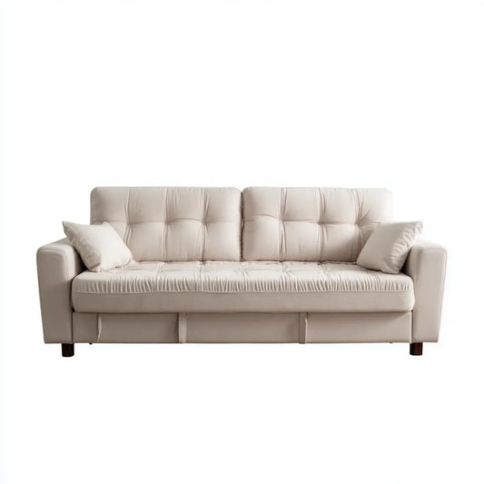 Sofa, 3- fotela w prostokątnej, syntetycznej skórze PU 220 x 92 x 88 cm